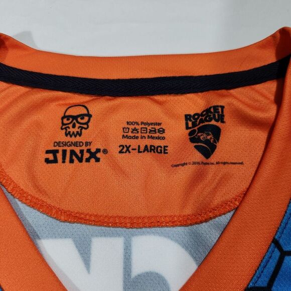 Rocket League Jinx Jersey Mens 2XL Blue Orange Esports Shirt Gaming VERY RARE - Picture 5 of 8
